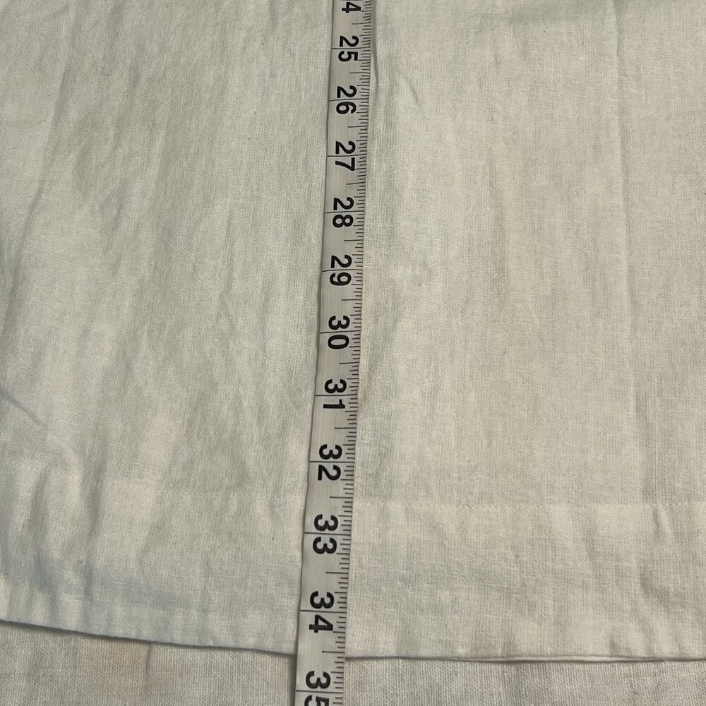 Abercrombie & Fitch Women's A-Line Dress White Linen Sleeveless Size M Pockets - Picture 9 of 10